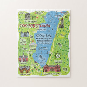 Map of Cooperstown, New York, Puzzle