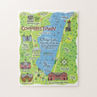 Map of Cooperstown Puzzle, 250 pieces Jigsaw Puzzle