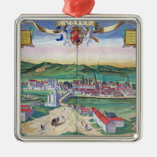 Map of Cordoba, from 'Civitates Orbis Terrarum' by Metal Ornament