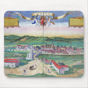Map of Cordoba, from 'Civitates Orbis Terrarum' by Mouse Pad