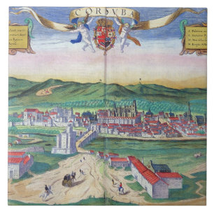 Map of Cordoba, from 'Civitates Orbis Terrarum' by Tile