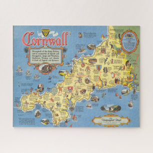 Map of Cornwall, England Jigsaw Puzzle