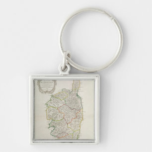 Map of Corsica Key Ring