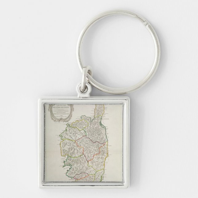 Map of Corsica Key Ring (Front)