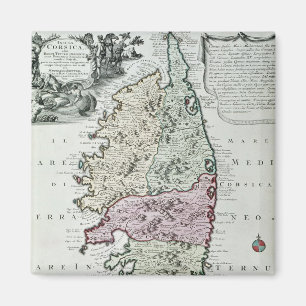 Map of Corsica Magnet