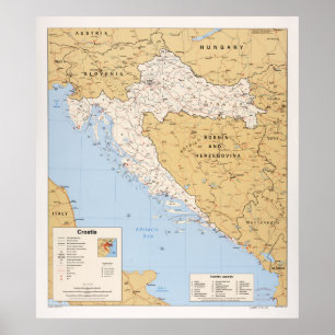 Map of Croatia (1995) Poster