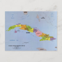 Map of Cuba, Cuban Administration Units (1986)