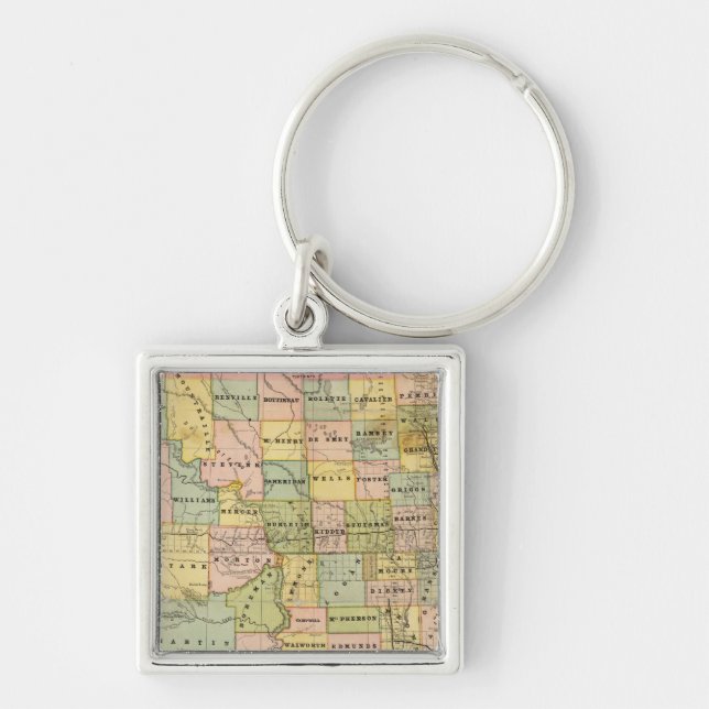 Map of Dakota Key Ring (Front)