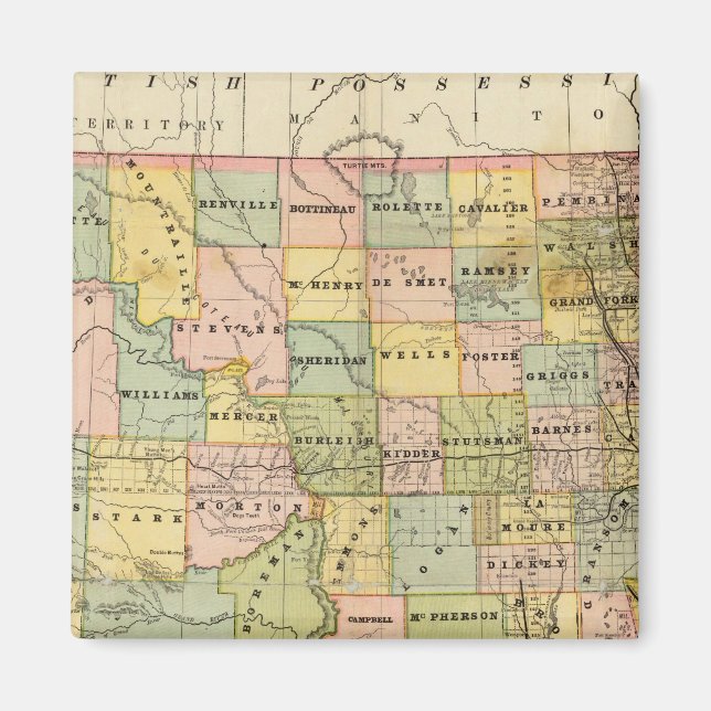 Map of Dakota Magnet (Front)