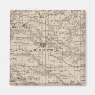 Map of Davis County, State of Iowa Magnet