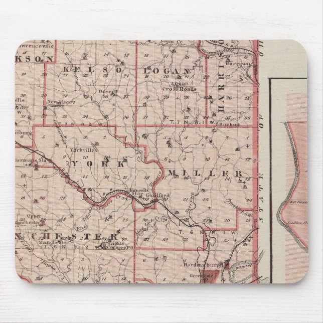Map of Dearborn County with Greendale Mouse Pad (Front)