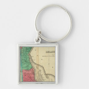 Map Of Delaware Key Ring