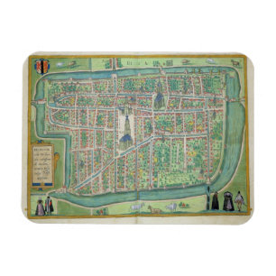 Map of Delft, from 'Civitates Orbis Terrarum' by G Magnet