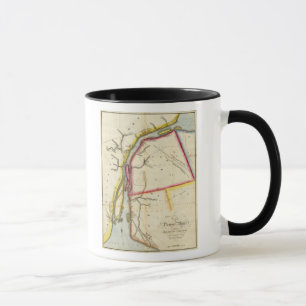 Map of Detroit River and Adjacent Country Mug