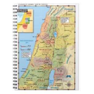 Map of Division of Canaan Twelve Tribal Lands Notebook