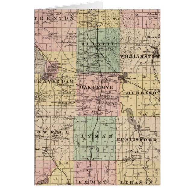 Map of Dodge County, State of Wisconsin (Front)