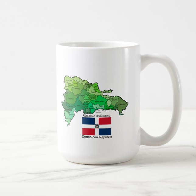 Map of Dominican Republic Coffee Mug (Right)