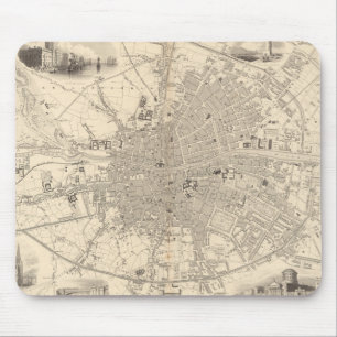 Map of Dublin, Ireland Mouse Pad