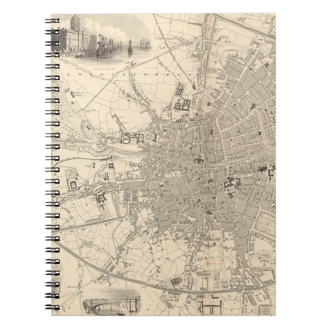 Map of Dublin, Ireland Notebook (Front)