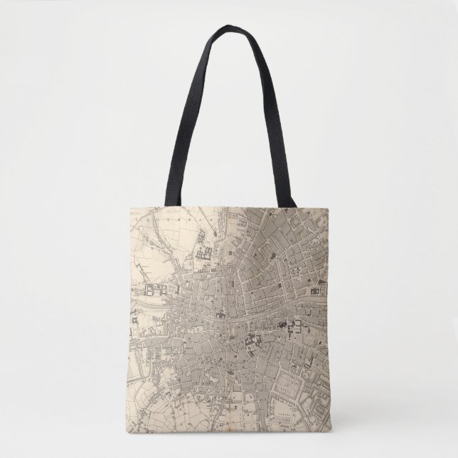 Map of Dublin, Ireland Tote Bag (Front)