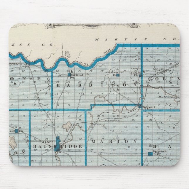Map of Dubois County Mouse Pad (Front)