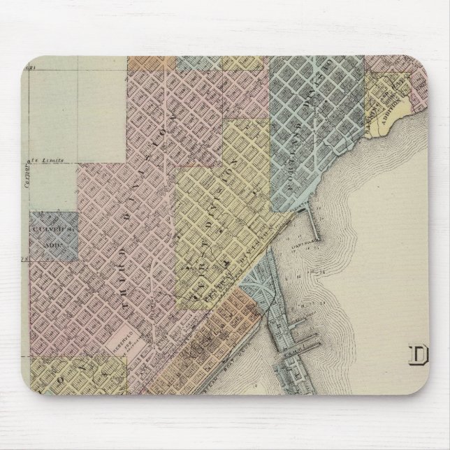 Map of Duluth, St. Louis County, Minnesota Mouse Pad (Front)
