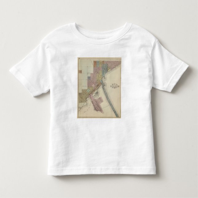 Map of Duluth, St. Louis County, Minnesota Toddler T-Shirt (Front)