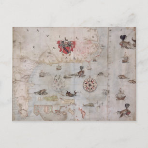 Map of Eastern North America Postcard