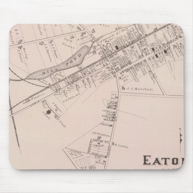 Map of Eatontown, New Jersey Mouse Pad (Front)