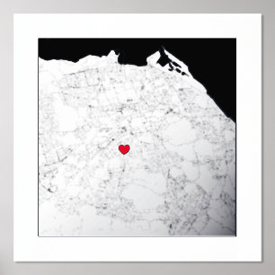 Map of Edinburgh Scotland Chic Modern Elegant Gift Foil Prints