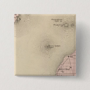 Map of Emmet County, Michigan 15 Cm Square Badge