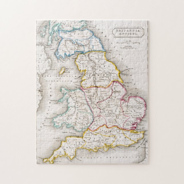 Map of England | Britannia Antiqua Jigsaw Puzzle (Vertical)