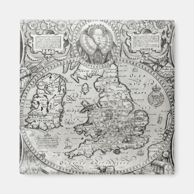 Map of England during the reign of Magnet (Front)
