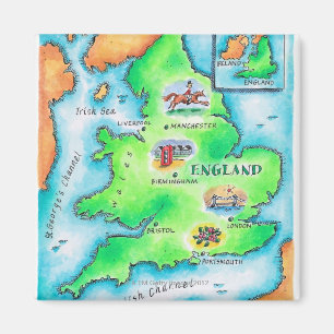 Map of England Magnet