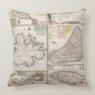 Map of English Colonies in the Caribbean, pub. by Cushion