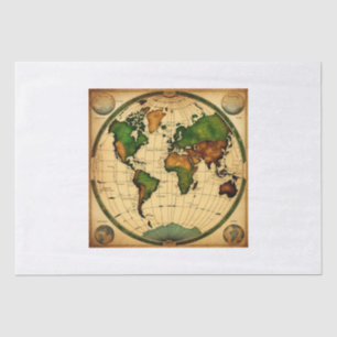 Map of Etherea: A Fantasy World of Mystical Contin Tissue Paper