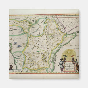 Map of Ethiopia showing five African states Magnet