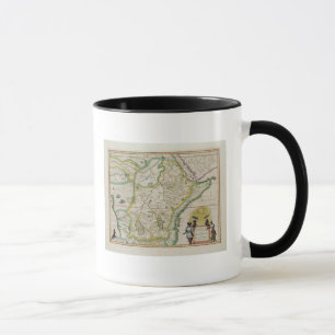 Map of Ethiopia showing five African states Mug