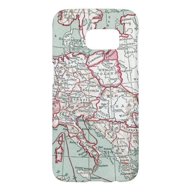 MAP OF EUROPE, 12th CENTURY Case-Mate Samsung Galaxy Case (Back)