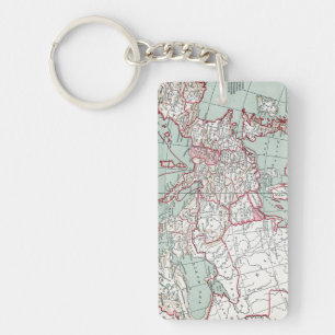 MAP OF EUROPE, 12th CENTURY Key Ring