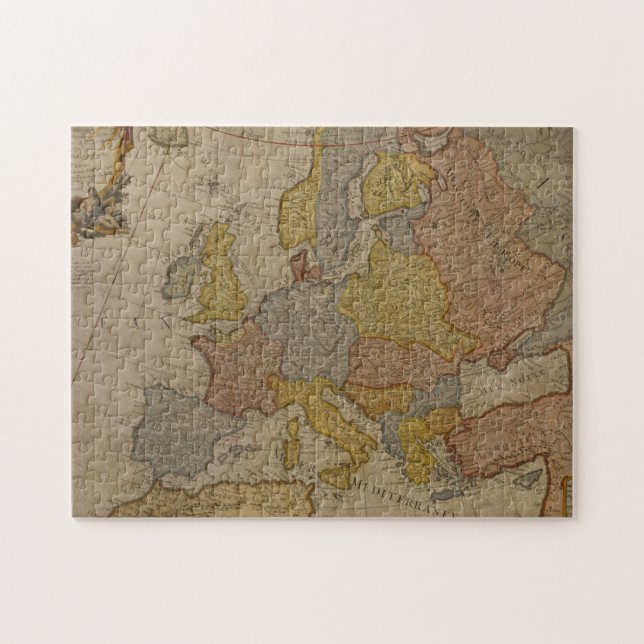 Map of Europe | 1700 Jigsaw Puzzle (Horizontal)
