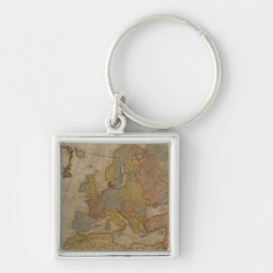 Map of Europe 1700 Key Ring
