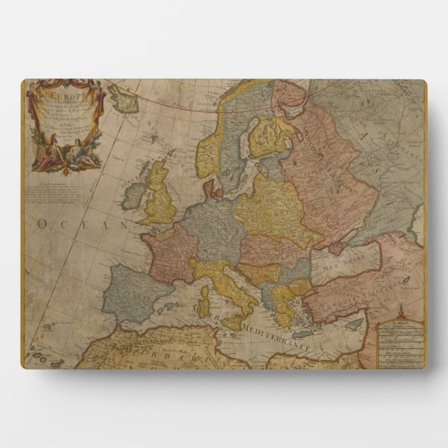 Map of Europe | 1700 Plaque (Front)
