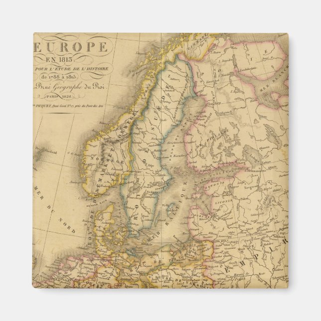 Map of Europe 2 Magnet (Front)