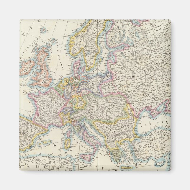 Map of Europe 3 Magnet (Front)