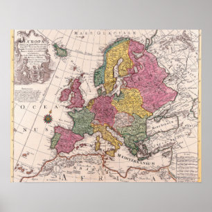 Map of Europe 3 Poster