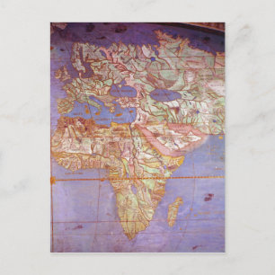 Map of Europe and Africa Postcard