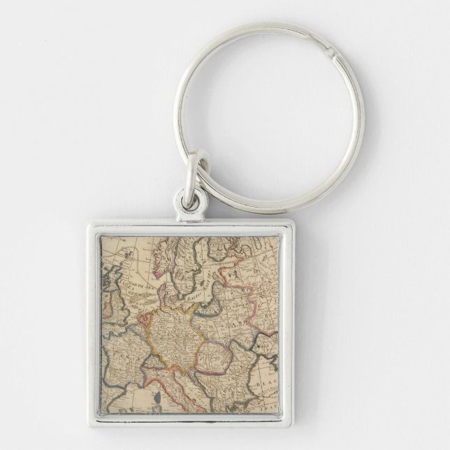 Map of Europe Key Ring (Front)