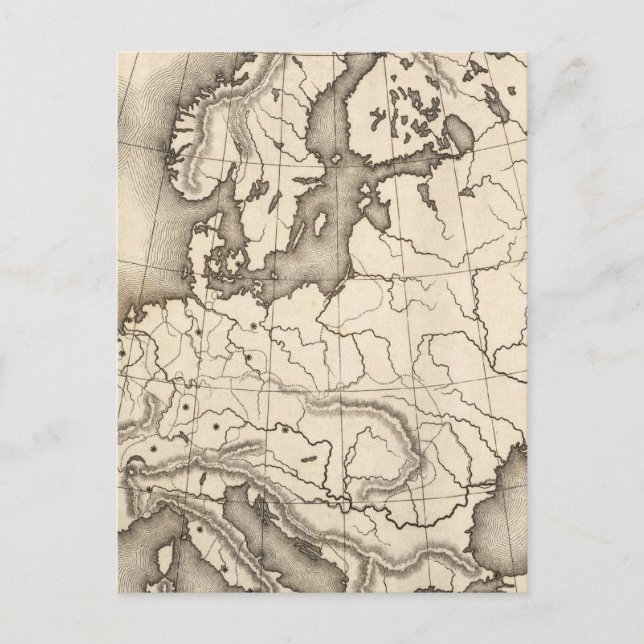 Map of Europe Postcard (Front)