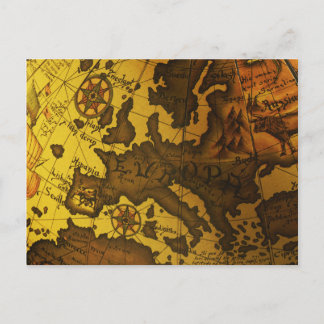 Map of Europe Postcard